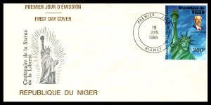 Niger C372 Statue of Liberty U/A FDC