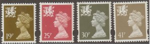 Great Britain Wales Scott#WMMH58,60,62,64 SG# W70,73,75,77 1993 QEII MNH