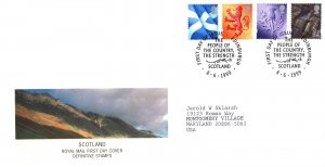 THE PEOPLE OF THE COUNTRY THE STRENGTH OF SCOTLAND CACHET FDC DEFINS 1999