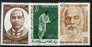 India, Scott #590-592, Mint, Never Hinged