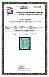 Scott 563 - 11 Cents Hayes - MNH PSE Cert Grade 90 - SCV - $55.00