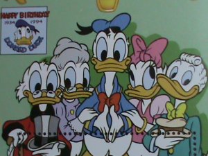 ​MALDIVES STAMP-1994 DONALD DUCK AND FAMILY-DISNEY CARTOON MNH S/S SHEET VF