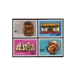 Ghana 406-409,408a,MNH.Michel 417-420,Bl.41. Brass casket,Pompeii,Mosque,1970.