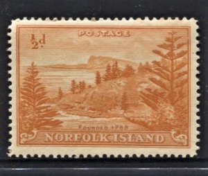 STAMP STATION PERTH Norfolk Island #1 Ball Bay Definitive  MVLH- CV$0.60