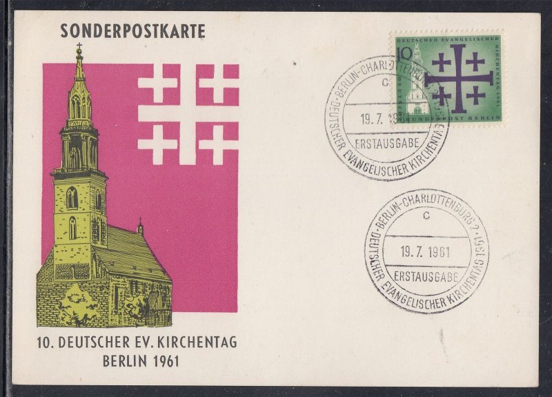 Germany Berlin Scott 9N193 FDC Card - 10th Meeting of GermanProtestants