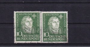 SA10a Germany 1952 Lutheran World Federation Assembly, Hannover used stamp CV$15