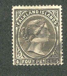 FALKLAND ISLANDS 8 USED QUEEN VICTORIA WMK SIDEWAYS