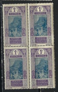 FRENCH GUINEA 63 MNH BLOCK OF 4 I304-5