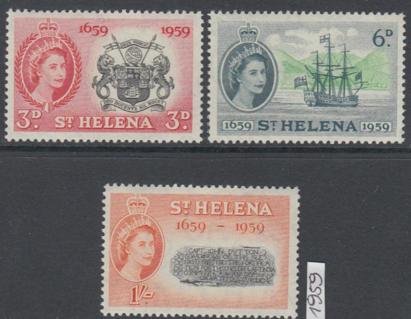 XG-AL458 ST HELENA - Ships, 1959 Coats Of Arms, 3 Values MNH Set