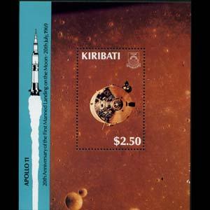 KIRIBATI 1989 - Scott# 521 S/S Moon Landing NH