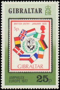 Gibraltar #294-295, Complete Set(2), 1973, Flags, Never Hinged