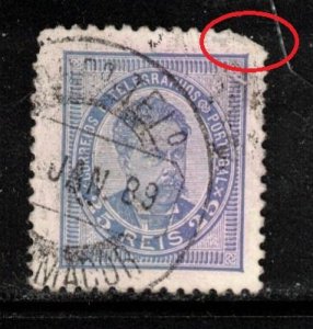 PORTUGAL Scott # 65 Used - Corner Fault