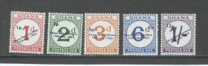 Ghana J16-20 VF MNH (cjr)