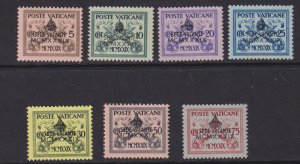 Vatican City  #61-67  MNH 1939  Interrregnum overprints