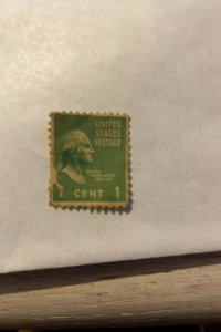 #804 1c George Washington stamp used 1938