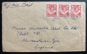 1950s Northern Rhodesia Airmail Cover To Newcastle England