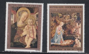 Central Africa # C103-104, Christmas - Paintings, Mint NH, 1/2 Cat.