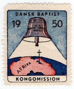 (I.B) Denmark Cinderella : Baptist Congo Mission Seal (1950)