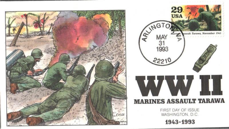 #2765j Marines at Tarawa Collins FDC