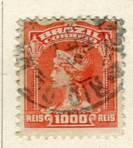 BRAZIL; 1906 early Personalities issue fine used 1000r. value