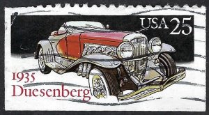 United States #2385 25¢ Classic Cars - 1935 Duesenberg (1988). Used.