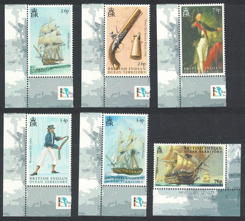 BIOT Battle of Trafalgar 6v with margins SG#319-324 SC#297-302