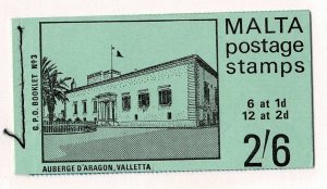 Malta #313a,315bx2 booklet