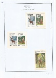 BERNERA -1981 - Deer -  Mint L. Hinged - Private Issue