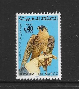 BIRDS - MOROCCO #458  FALCON MNH