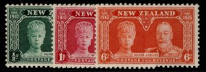 NEW ZEALAND GV SG573-575, SILVER JUBILEE set, M MINT. Cat £20. 