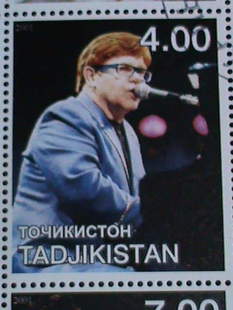 Tajikistan Stamp:2001 Elton John & Eminem CTO full Stamp sheet