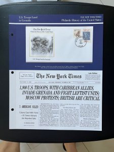 NY times Philatelic history of US panel: US troops Land in Grenada