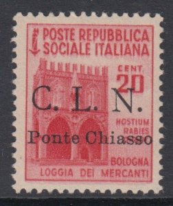 Italy CLN National Liberation(PARTIZAN) Ponte Chiasso - n. 3 cv 100$ MH*