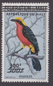 Mali # C7, Bird Stamp Overprinted, Mint NH, 1/3 Cat.