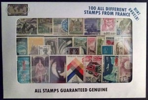 France - packet of 100 mint stamps