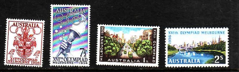 Australia-Sc#288-91-unused NH set-Sports-Melbourne 1956-