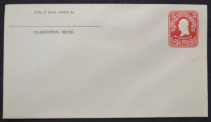 1904 US Sc. #U395 stamped envelope, 2 cent mint entire, good shape, sealed flap