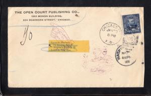 United States Scott #281 On Cover Return Hand Stamp(2 Scans)