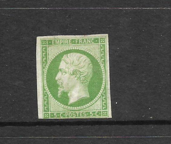 FRANCE  1853  5c  NAPOLEAN  IMPERF  MNG   SG 45 