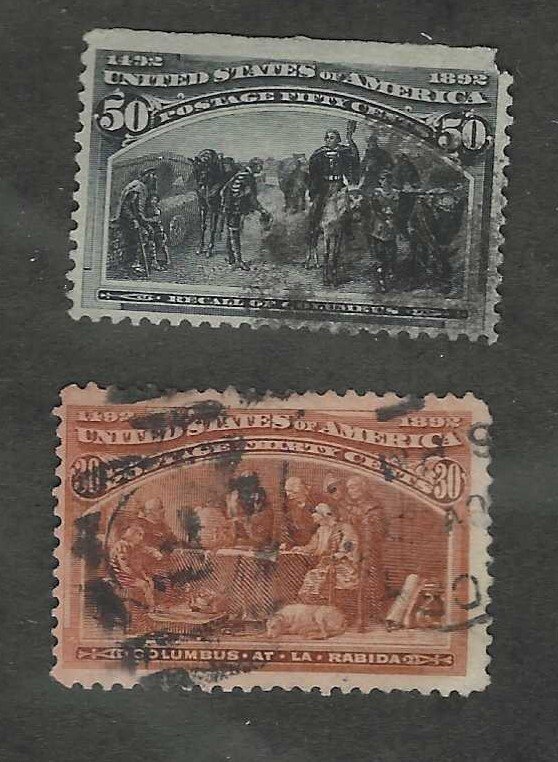 1893 30c & 50c COLUMBIANS (239/240) USED $265