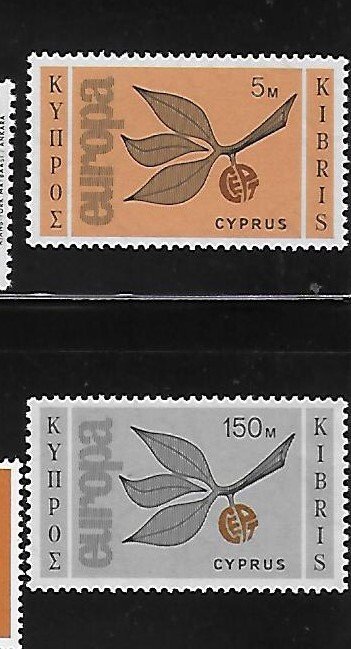 Cyprus 1965 Europa issue Sc 262 & 264 MNH A716