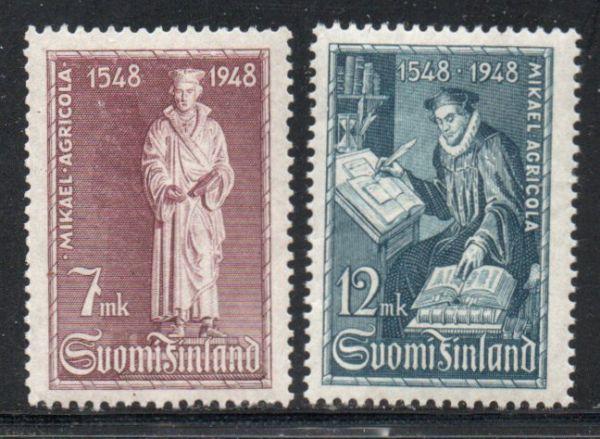 Finland Sc 276-7 1948 Finnish Bible stamp set mint NH