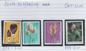 IVORY COAST set+1 MNH 4 stamps FLOWERS, Nature and FLORA theme SC#590-2,775