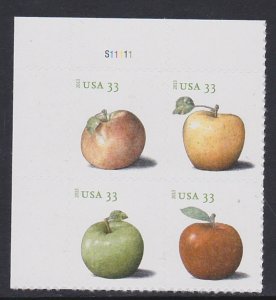 4730a Apples Plate Block MNH