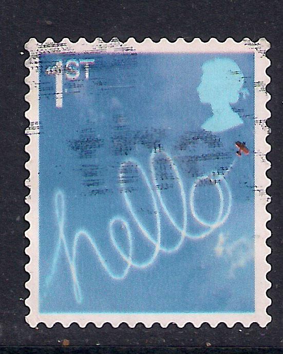 GB 2005 QE2 1st Smilers Hello Stamp used SG 2568 ( A850 )