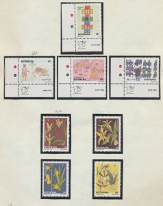 BOTSWANA - Sc 460-463 & 464-467 - MNH sets - Children's Art, Orchid Flower  1989