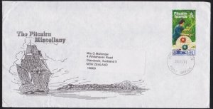 PITCAIRN IS 2002 40c on commercial cover to New Zealand....................B2358