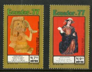 ECUADOR C604-C605 MNH SCV $2.70 BIN $1.25 ART