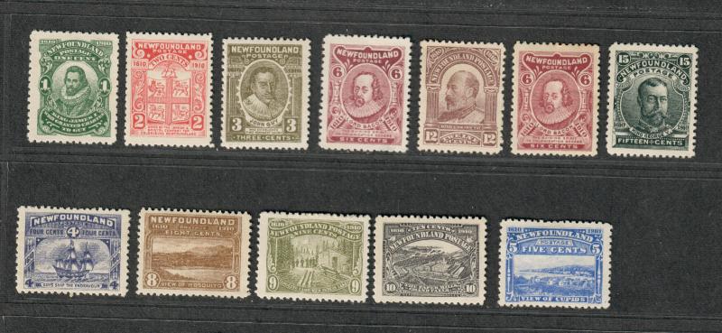 Newfoundland Sc#87-97 M/H/VF, Complete Set, 92+92a Have Sm. Thins, Cv. $610