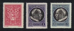 SALE Vatican First Anniversary of Coronation of Pope Pius XII 3v 1940 MH